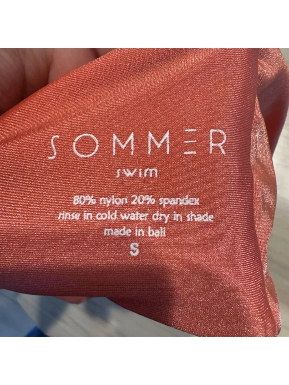 NWT Sommer Swim Coral Pink Bandeau O-Ring Bikini Set Women's Size Small S - Picture 5 of 6